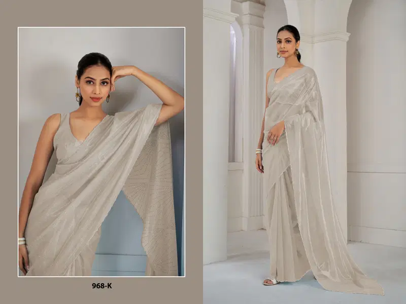 Mehek 968 A To R Organza Designer Party Wear Sarees Wholesale Shop In Surat